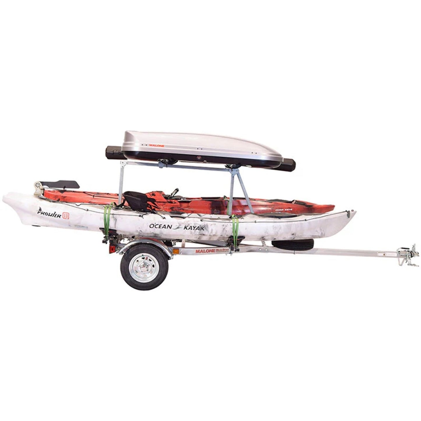 Malone MicroSport Low Bed Trailer package(Tier, Spare, 2 sets MegaWings, Cargo Box, Rod Tube)