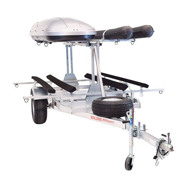 Malone MegaSport Low Bed Trailer package(Tier, Spare, 2 sets Bunks, Cargo Box, 2 Rod Tubes)