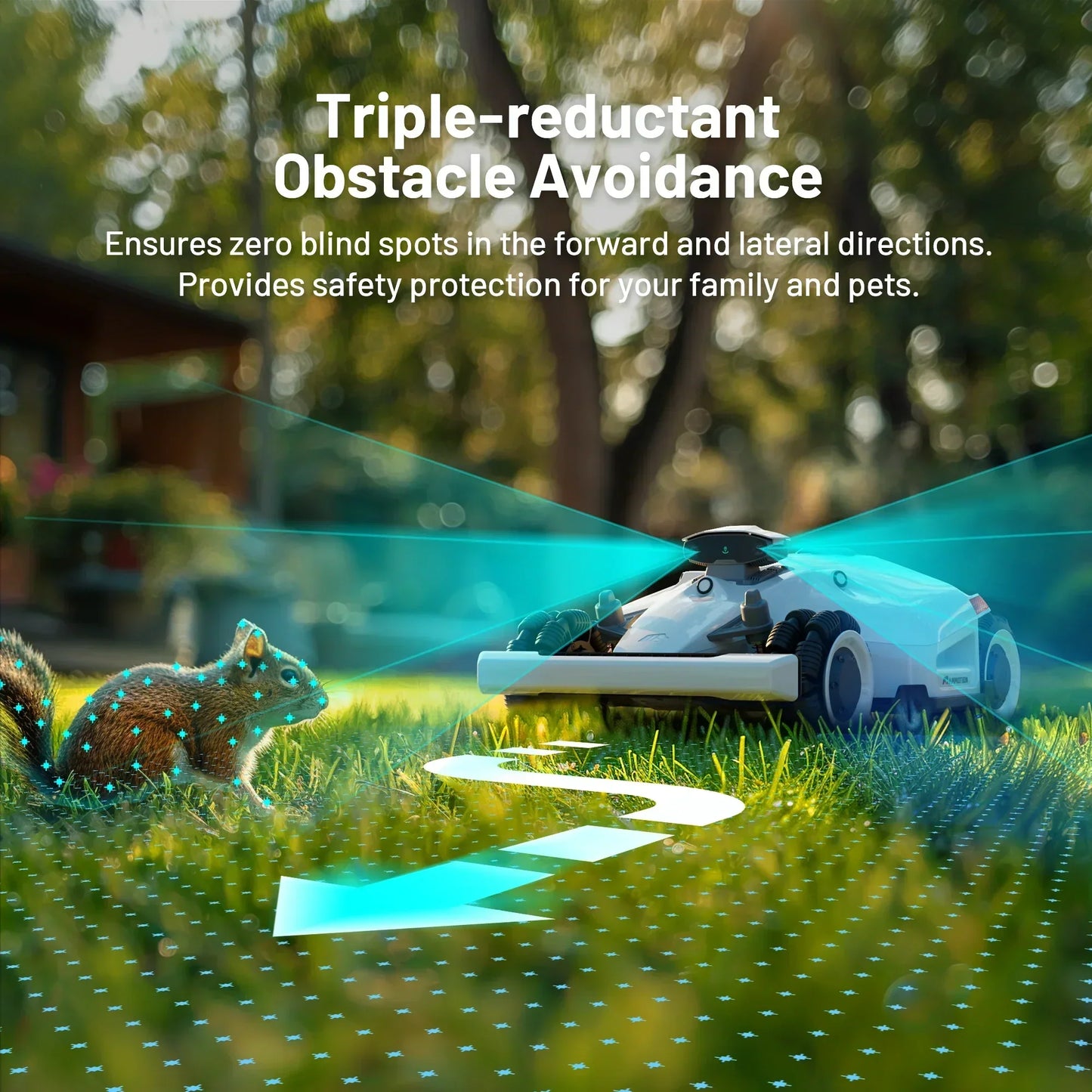 LUBA 2 AWD 3000: Perimeter Wire Free Robot Lawn Mower
