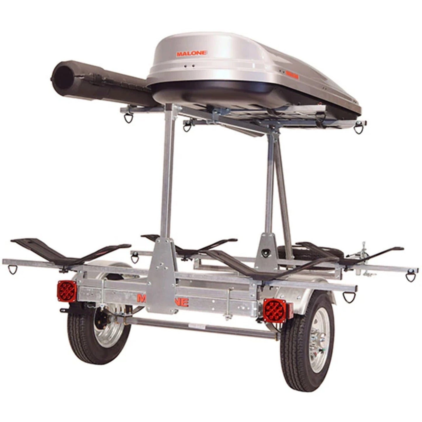 Malone MicroSport Low Bed Trailer package(Tier, Spare, 2 sets MegaWings, Cargo Box, Rod Tube)