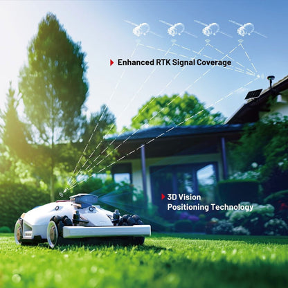 LUBA 2 AWD 5000 Robot Lawn Mower, Perimeter Wire Free Robotic Lawnmower for 1.25 Acres Lawn 80% Slope, Cut Height 1.0"-2.7", APP Control, Compatible with Alexa, All-Wheel Drive, Multi-Zone Management