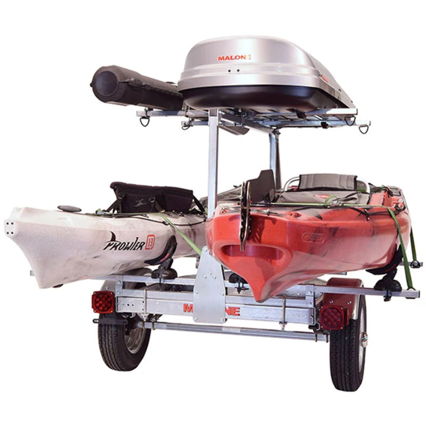 Malone MicroSport Low Bed Trailer package(Tier, Spare, 2 sets Saddle UP, Cargo Box, Rod Tube)