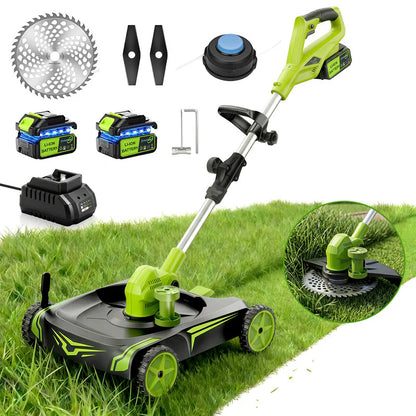 IToolMax 12-Inch Electric Weed Wacker & Eater with Detachable 4-Wheel Base
