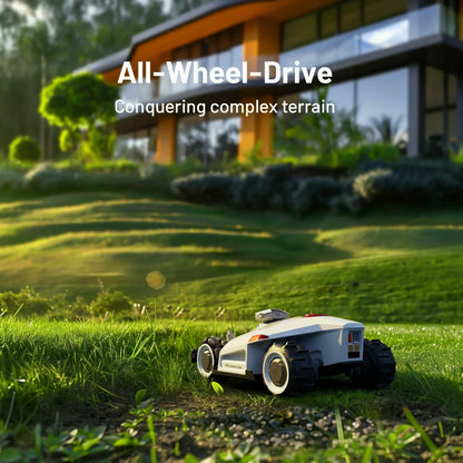 LUBA 2 AWD 5000: Perimeter Wire Free Robot Lawn Mower