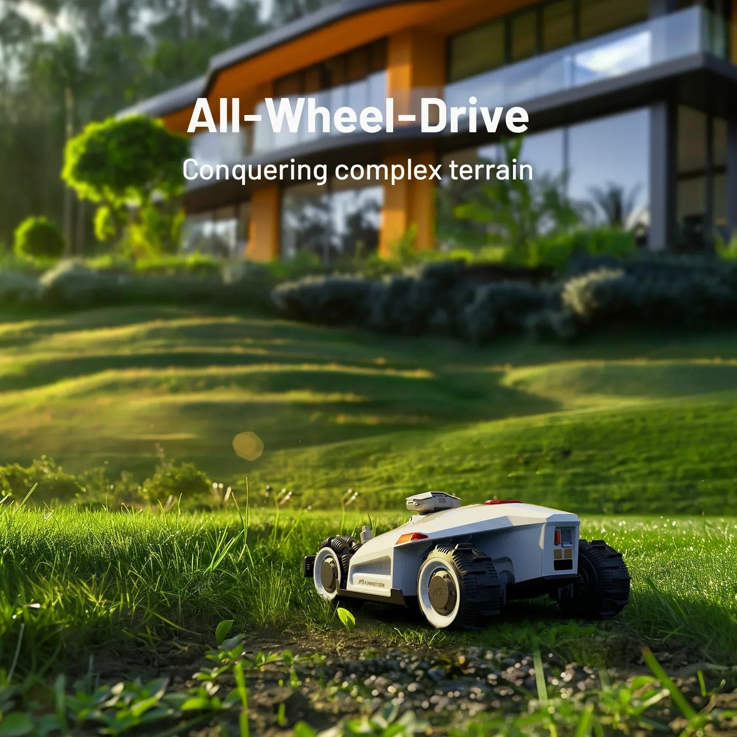 LUBA 2 AWD 3000: Perimeter Wire Free Robot Lawn Mower