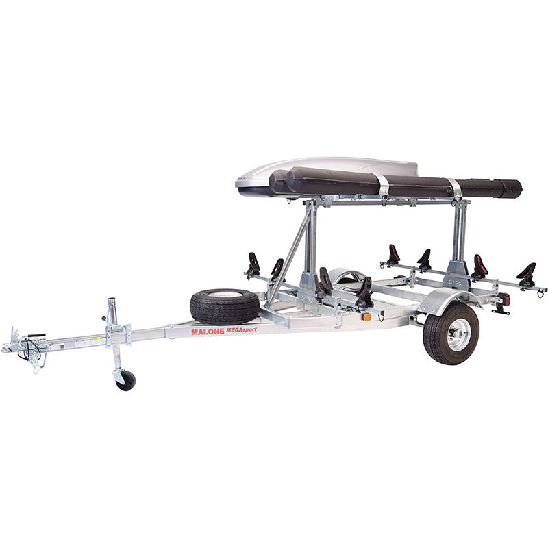 Malone MegaSport LowBed 2-Boat Saddle Up Pro Kayak Trailer Package with 2nd Tier