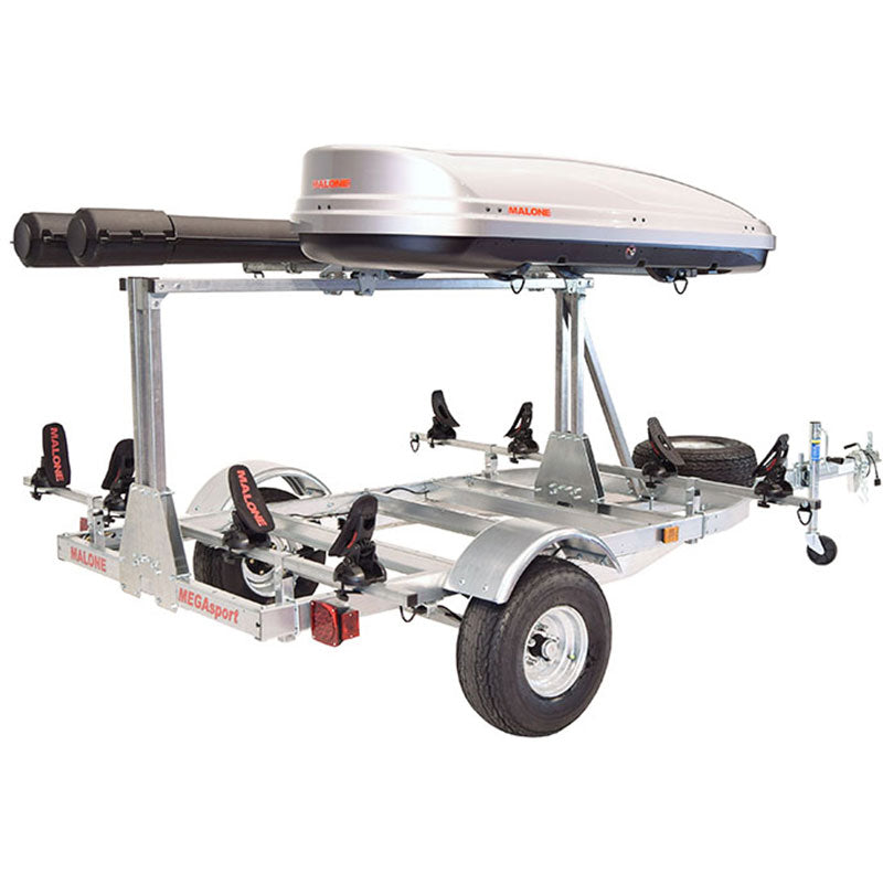 Malone MegaSport LowBed 2-Boat Saddle Up Pro Kayak Trailer Package with 2nd Tier