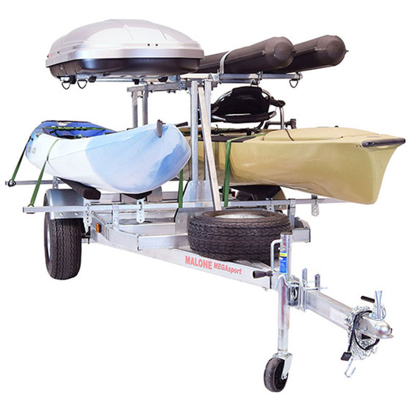 Malone MegaSport LowBed 2-Boat Bunk-Style Kayak Trailer with 2nd Tier