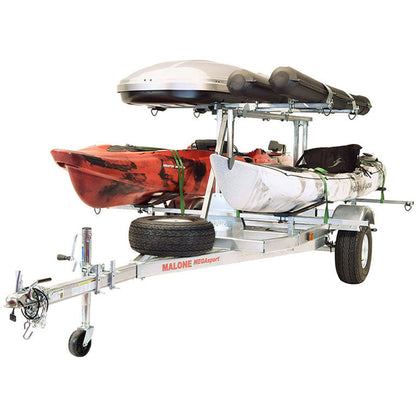 Malone MegaSport LowBed 2-Boat MegaWing Kayak Trailer Package with 2nd Tier