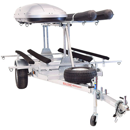 Malone MegaSport LowBed 2-Boat Bunk-Style Kayak Trailer with 2nd Tier