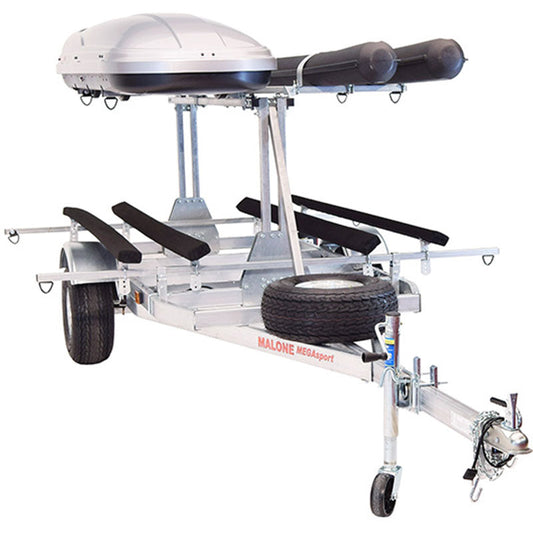 Malone MegaSport LowBed 2-Boat Bunk-Style Kayak Trailer with 2nd Tier