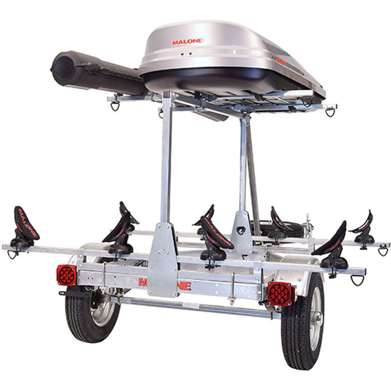 Malone MicroSport LowBed 2-Boat Saddle Up Pro Kayak Trailer Package w/ 2nd Tier