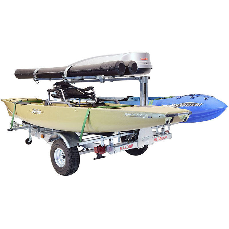 Malone MegaSport LowBed 2-Boat Bunk-Style Kayak Trailer with 2nd Tier